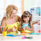 KUUQA 6 Pcs Kids Safety Scissors Art Craft Scissors Set for Kids and Students Paper Construction Supplies KUUQA