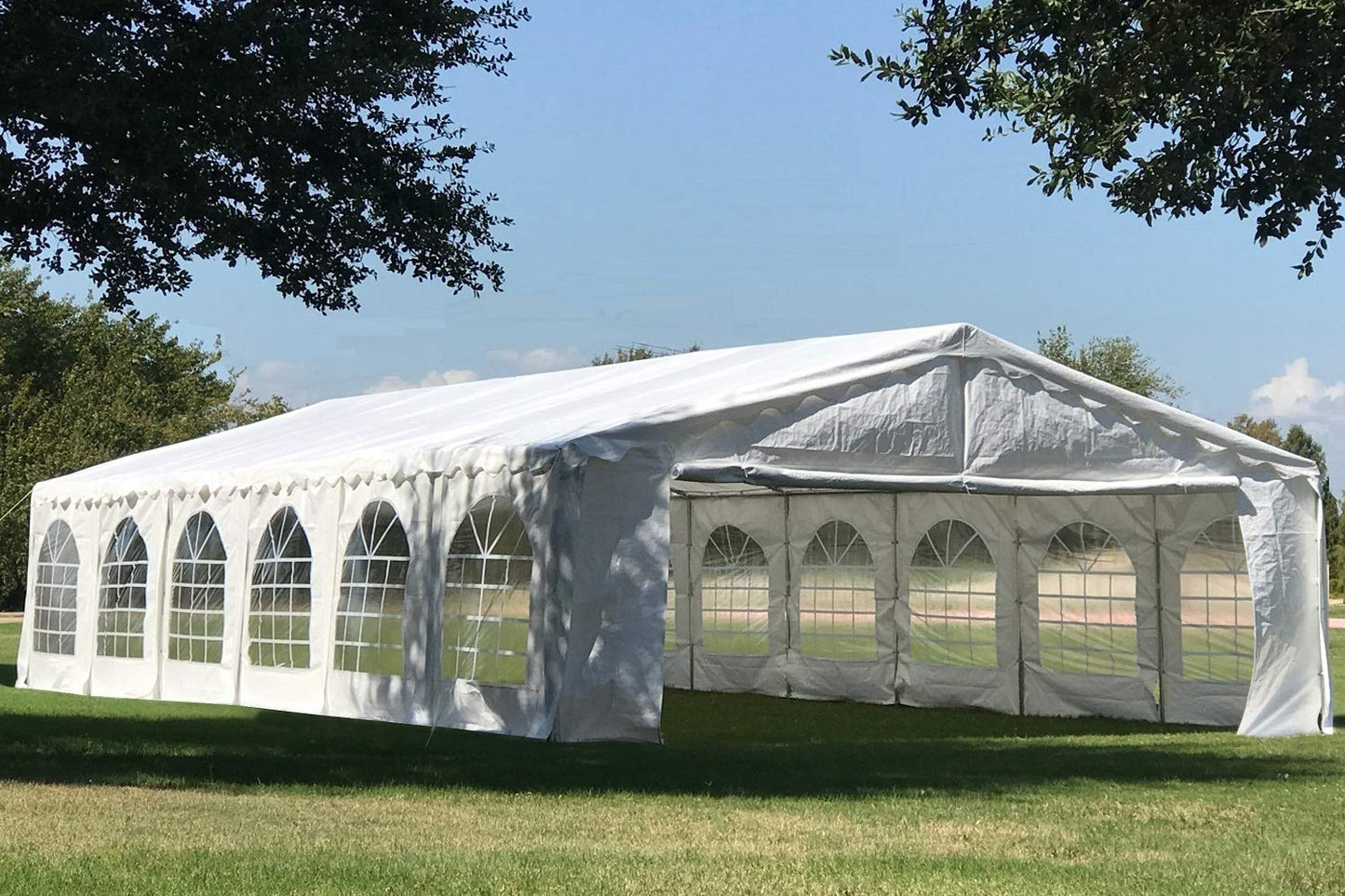 DELTA 40'x20' Budget PE Party Tent, Wedding Tent,Outdoor Event Canopy, Garden Shelter Gazebo,Outdoor Canopy, with Waterproof Top Cover, Removable Window Walls - WoodArtSupply