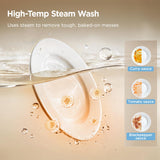 Midea MDC17P4CWW Portable Countertop Mini 5L Built-in Water Tank, No Hookup Needed, 360° Dual Spray,High-Temp steam wash, Dishwasher for Apartments& RVs, White Midea