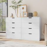 HAUOMS Modern 4 Drawer Dresser, White Chest of Drawers for Bedroom,Closet Dressers with Drawers for Living Room, Entryway, Hallway HAUOMS