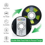 COLORFUL Silk PLA Filament 1.75mm 3D Printer Filament, Dual Color Filament, Shiny Filament 1kg Spool(2.2lbs), Silk 3D Printing Filament, Gold Green colorful