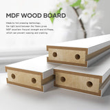 ROYMELO 30x84 Inch White Sliding Barn Door Slab with 5.5ft Hardware Kit Included, 5-Panel, MDF Wood Panel Covered with Water-Proof Scratch-Proof PVC Surface, Simple DIY Assembly ROYMELO