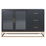 Queen Size Murphy Bed with Frosted Glass Doors,Fake Drawers and Metal Legs,for Small Spaces Apartments Studio Guest Room Use (Black#b, Queen) Brabrety