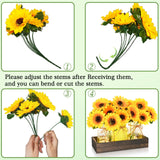BLEUM CADE Centerpieces Table Decorations - 3Pcs Sunflowers Artificial Flowers in Mason Jars with Wood Tray, Dining Table Centerpiece Decor, Coffee Table Farmhouse Living Room Home Decorations BLEUM CADE