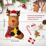 EverMerry Christmas Stockings, 3 PCS 18 Inches Classic Personalized Stockings for Fireplace Xmas Decoration, Large Santa, Snowman, Reindeer Stockings for Holiday Christmas Party EverMerry