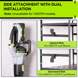 KAFAHOM Leaf Blower and Weed Eater Rack with Charging Station, Lawn Power Tool Organizer Wall Mount, Lawn Tool Storage Rack for Leaf Blower, Weed Eater, Battery, Charger, Black KAFAHOM