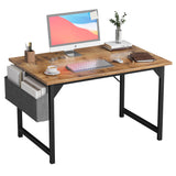 Furmax Computer Desk 40 Inch Small Office Desk with Storage Bag & Headphone Hook, Workstation for Home Office, Modern Writing Study Table (Rustic Brown) Furmax
