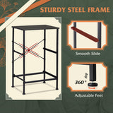 WLIVE Black Night Stand, Nightstand with 2 Drawers, Small Dresser for Bedroom, Bedside Table Furniture, College Dorm, End Table with Fabric Bins, Size L 24.9" H WLIVE