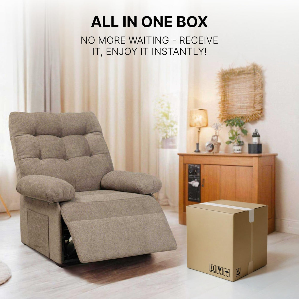 FLEXISPOT XL1 Power Lift Recliner Chair for Elderly, Triple Motor Electric Lift Chair with Infinite Position, Side Pockets, Stand Assist for Seniors, Single Sofa for Living Room Bedroom (Brown) FLEXISPOT