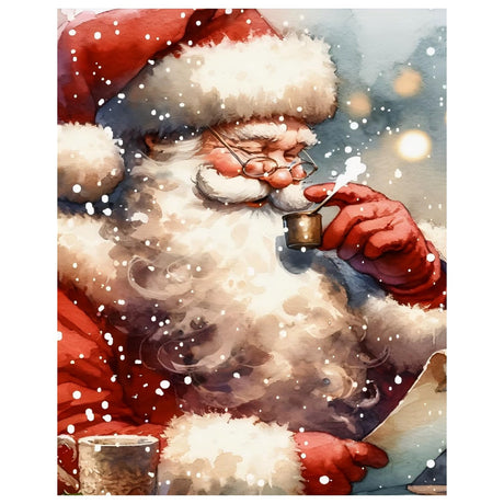 Christmas Paint by Numbers Kit for Adults, Christmas Adult Paint by Number Kits on Canvas Santa, Paint by Number for Adults Beginners for Home Decor 16x20 Inch hkejoi