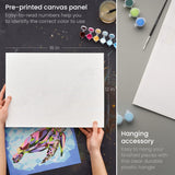 ARTEZA Paint by Number for Adults, 12x16 Inches, 21 Pieces, Turtle Paint by Numbers Kit, Comes with 1 Canvas Panel, 12 Acrylic Paint Pots, 5 Paintbrushes, Art Supplies for Home & Office Wall Decor ARTEZA