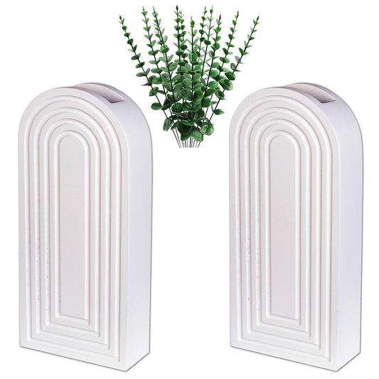 2 Pack Wood Wall Planter for Indoor Plant, Wall Decor for Living Room, Bedroom, Dining Room, Indoor Hanging Vase for Decor Dried Flowers and Faux Greenery, Modern Farmhouse Decor Hanging Plan - WoodArtSupply