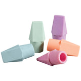 Ticonderoga Pencil Cap Erasers, Assorted Pastel Colors, 10 Count Ticonderoga