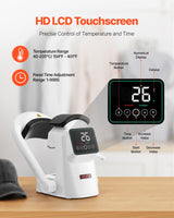 VEVOR Auto Hat Heat Press Machine, with 2pcs Interchangeable Platens, Automatic Open and Release, Touchscreen for Precise Time and Temperature Control, Heat Transfer Printing for Caps, Hats, White VEVOR