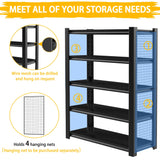 WOZBUD 3000LBS Heavy Duty Garage Shelving Units and Storage, 5 Adjustable Levels, 48″W Metal Shelving for Garage, 72″H Standing Shelf Units, Storage Rack for Garage Organization, 3Pack WOZBUD