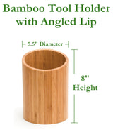 Lipper International 8827 Bamboo Wood Kitchen Tool Holder, 5-1/2" x 8" Lipper International
