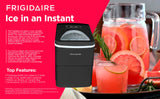 Frigidaire, 26 Lbs Portable Compact Icemaker, Ice Making Machine, Black, White, Medium Frigidaire