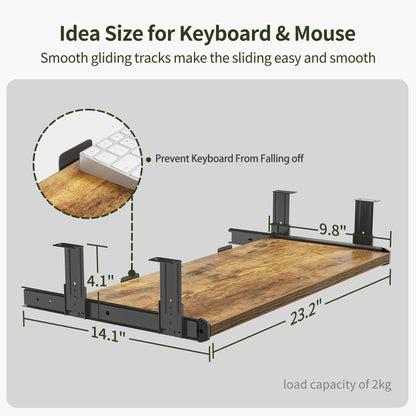 BANTI 48'' Height Adjustable Electric Standing Desk with Keyboard Tray, Home Office Desk Computer Workstation with Storage Shelf, Sit Stand Desk, Rustic Top