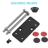 Senmit Cable Railing Post Fascia Mount-Stainless Steel Square Weldless 42"x2"x2" Pre-drilled Side Mount Metal Post for Wood Deck, Black 4 Pack Senmit