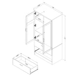 South Shore Acapella Wardrobe Armoire, Natural Walnut South Shore