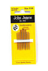 John James Embroidery Needles Assorted Sizes 5/10 John James