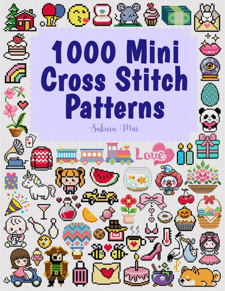 1000 Mini Cross Stitch Patterns: Small & Tiny Cross Stitch Patterns Perfect for Beginners – Bookmarks, Ornaments, Pins & More! WoodArtSupply