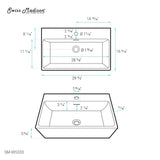 Claire 30” Rectangle Wall-Mount Bathroom Sink Swiss Madison