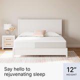 Signature Design by Ashley Queen Size Cool Max 12 Inch Medium Plush Cooling Gel Infused Memory Foam Mattress for Pressure Relief, Fiberglass Free, Mattress in A Box Signature Design by Ashley