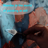 5 Piece Palette knifes Painting Knife Set for Oil, Acrylic Paint,Cake Decorating,Stainless Steel Pallet Knife Paint Knife Art Spatula for Various Types of Painting,ColorMixing,Smearing Herain