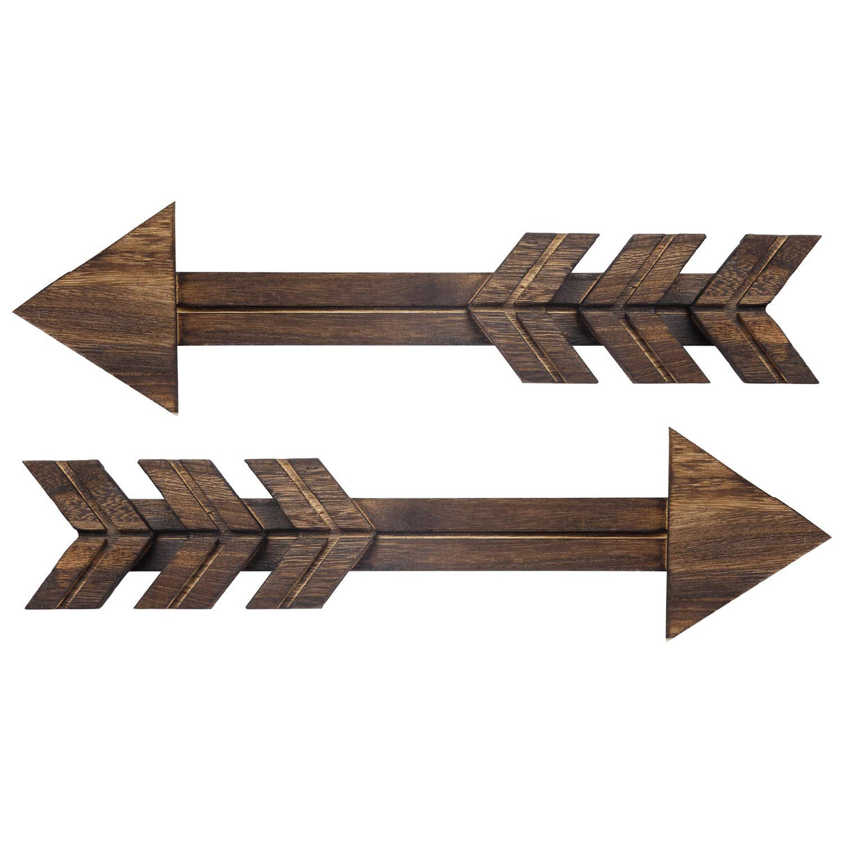 Dahey Rustic Wooden Arrow Wall Decor Farmhouse, 15" Wood Arrows Sign Wall Hanging Art Christmas Decoration for Home or Wedding, Set of 2 Dahey
