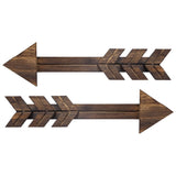 Dahey Rustic Wooden Arrow Wall Decor Farmhouse, 15" Wood Arrows Sign Wall Hanging Art Christmas Decoration for Home or Wedding, Set of 2 Dahey