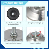 4pcs Pool Table Leg Levelers, 5-Inch Billiard Table Leg Leveling Risers, Adjustable Height, Heavy-Duty Table Leveling Feet for Pool Tables, Ping-pong Tables, Soccer Tables COSYOO