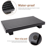 Renawe Black Bathroom Counter Organizer Wooden Display Pedesta Stand Kitchen Countertop Trays Farmhouse Wood Riser Dish Soap Dispenser Holder for Bathroom Decor Kitchen Sink Accessories Vanity Tray Renawe