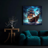 Diamond Art Kits for Adults, 5D Diamond Painting Kits, Pirate Ship Dimond Art Paintings Kit, Diamond Dot, Gem Painting Kit, Crafts for Adults, Paint by Diamonds, Home Wall Decor Gifts (14x14inch) Rekxtmo