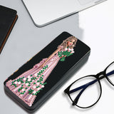 JISHSHAY Diamond Art Glasses Case Diamond Painting Sunglasses Case Diamond Art Kits for Adults Eyeglass Case Gem Art Eyeglass Holder Gem Painting Sunglass Organizer, 6.3×2.67×1.3in, Flower Fairy JISHSHAY