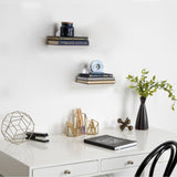 Atsgke Invisible Floating Bookshelf - Modern White Wall Mount Metal Shelves for Room, Bedroom Bookcase, Small Bookshelf with Minimalist Design, Sleek Storage for Books & Decoratives（4PCS） Atsgke