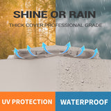 FAB BASED 10x12 Gazebo, Double Vent Canopy Gazebo for Outdoor with Privacy Netting, Easy Setup Patio Pavilion with Steel Frame Strong Legs for Lawn, Backyard, Deck (Ash Grey) FAB BASED