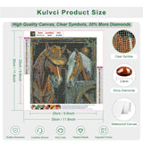 Kulvci Horse Diamond Painting Kits for Adults, Round Full Drill Diamond Art Kits, 5D DIY Diamonds Crafts for Home Wall Decoration Gifts 12×12Inch Kulvci