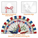 Patriotics 4th of July Tree Skirt Skirt Memorial Day Stars and Stripes Christmas Tree Skirts Veterans Day Xmas Tree Mat Christmas Tree Ornaments Decoration 30" XYSKINO