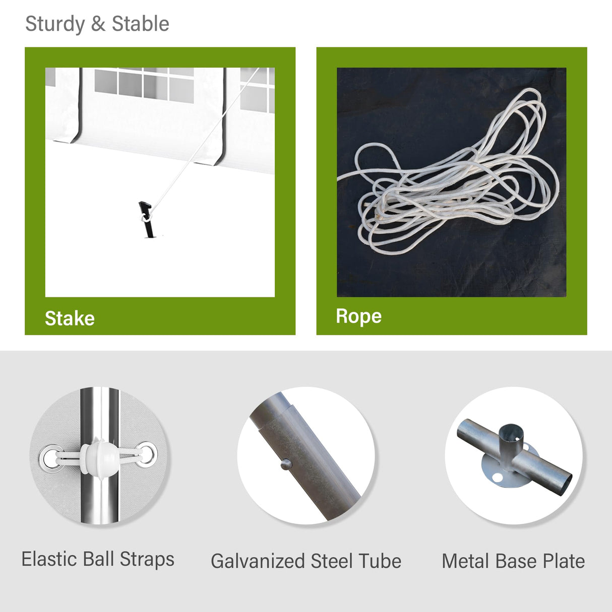 HERA'S PALACE 16'x 20' Outdoor Tents for Parties, Large Canopy Tent with 8 Removable Sidewalls, Heavy Duty Party Tent for Graduation, Wedding and Birthday HERA'S PALACE