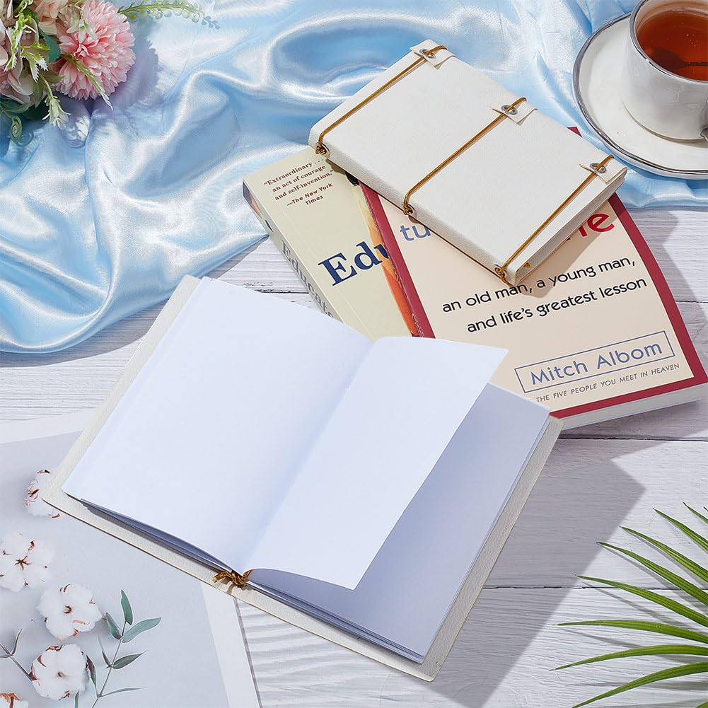 WEBEEDY 125 Pcs Bookbinding Kit - Make Your Own Button Journal, Leather Notebook for Adults - DIY Craft Supplies With Thread, Needles, Paper, Video Tutorial - A6 WEBEEDY