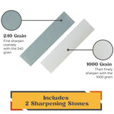 HAWERK Wood Chisel Sets - Wood Carving Chisels with Premium Wooden Case - Includes 6 pcs Wood Chisels & 2 Sharpening Stones Hawerk