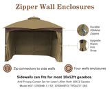 SCOCANOPY 10' x 12' Gazebo Privacy Curtain Set for Lowe's Allen Roth 10X12 Gazebo Model #GF-12S004B-1 / GF-12S004BTO/ TPGAZ17-002,Beige - WoodArtSupply