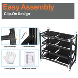 71" W Heavy Duty Garage Shelving, 6000LBS Garage Storage Shelves Industrial Shelving Unit, 5 Tier Adjustable Metal Shelving for Basement, Shop, Warehouse, 71" W x 24" D x 71" H Umeiga