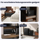 Grimtron Smart Biometric Safe - (0.80 cu. ft.) Fingerprint Lock Box with Silent Mode, Backlit Keypad and LED Light, Small Caja Fuerte with Anti-Rust and Anti-Theft Grimtron