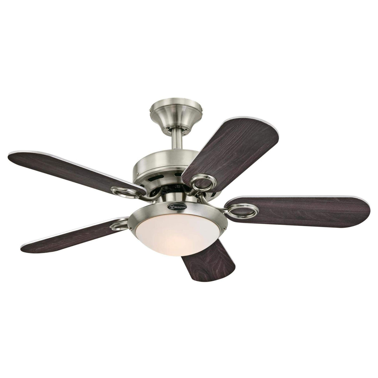 Westinghouse 7230300 Cassidy Indoor Ceiling Fan with Light, 36 Inch, Brushed Nickel Westinghouse