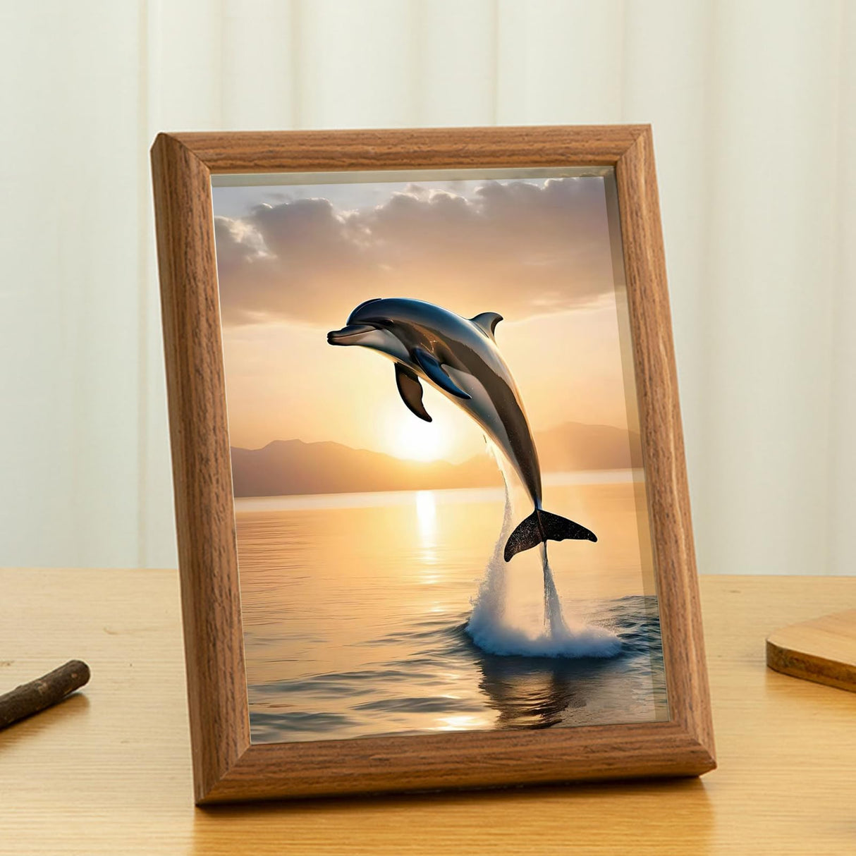 VISIAIP 5D Painting by Number Kits for Adults Cute Dolphins DIY Round Diamond Art Kits Marine Animals Picture Art for Home Wall Decor 11.8x15.7 inch(Style E) VISIAIP