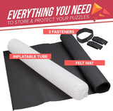 Puzzle Roll Up Mat - Store and Transport Jigsaw Puzzles Up to 1500 Pieces - 46" x 26" Felt Mat, Inflatable Tube, and 3 Elastic Fasteners Newer Improved Design - by Amy and Delle Amy & Delle