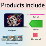 yzARTche Diamond Art Painting Christmas Credit Card Wallet, RFID Blocking Gem Art Leather Zipper Card Holder Wallet for Women-11-Cat yzARTche