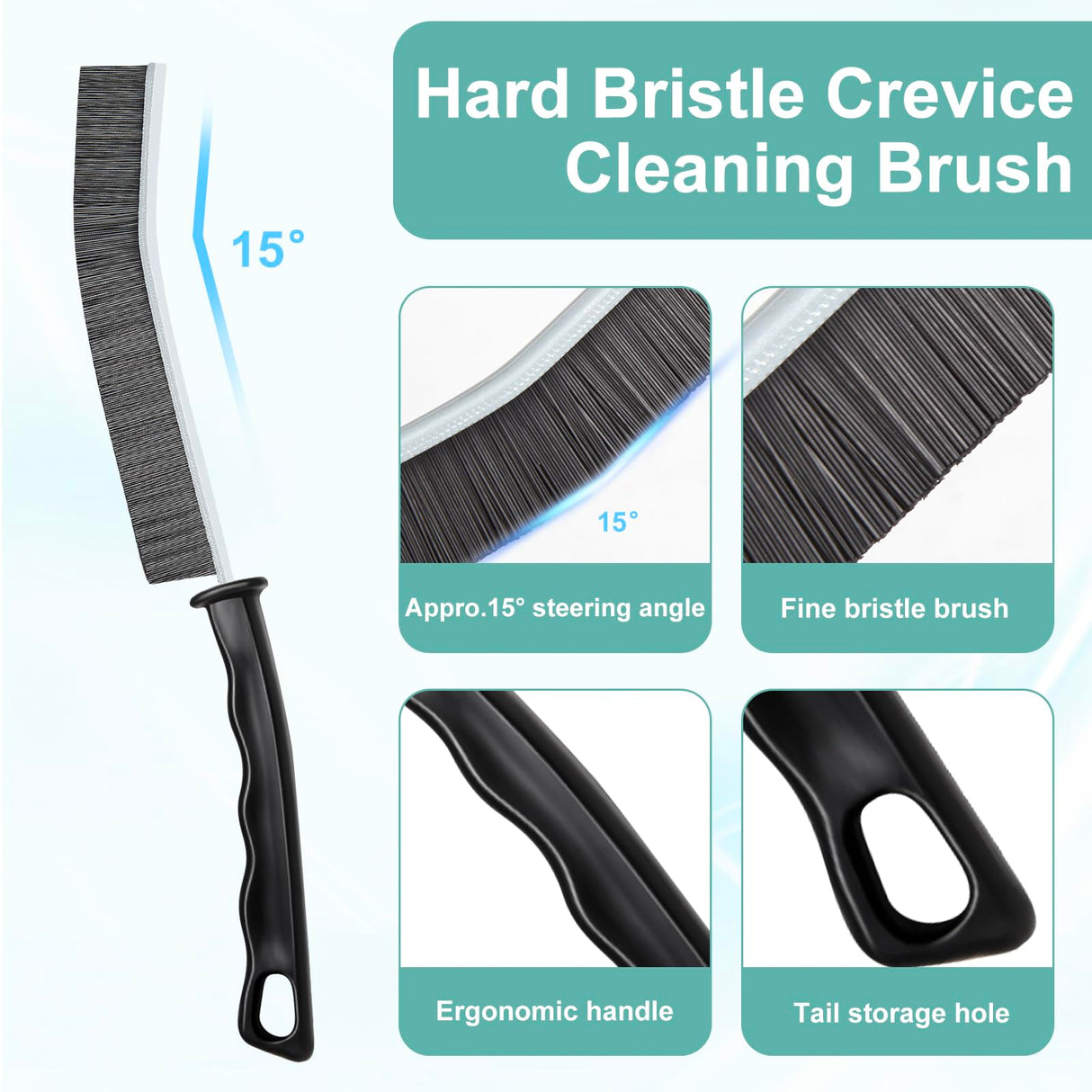 Crevice Cleaning Brush，Hard-Bristled Crevice Cleaning Brush，2024 New Multifunctional Gap Cleaning Brush Tool，Dead Corners Brushes for Bathroom Kitchen Tiles Window Door Slots，3pcs BANSTLE